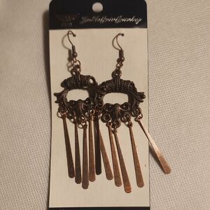 Fashion Jewelry Antique Bronze Chandelier Earrings